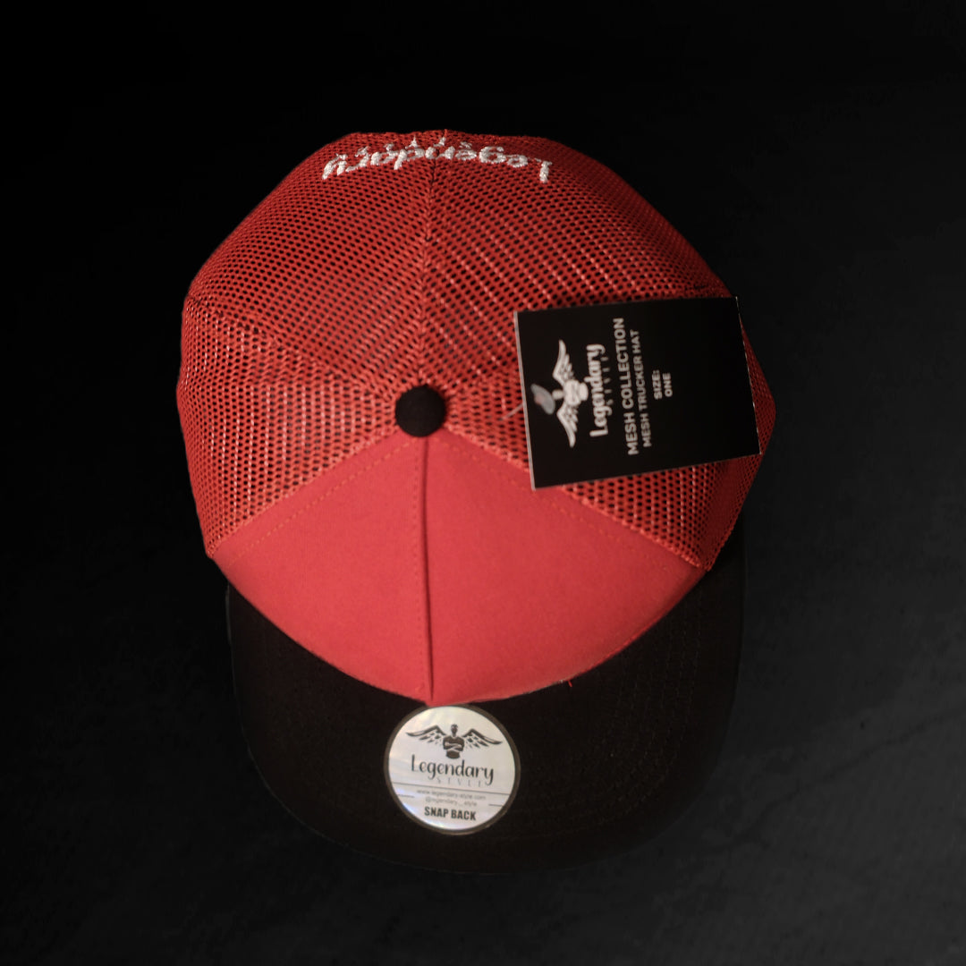 Legendary Snapback Trucker Hat - Red