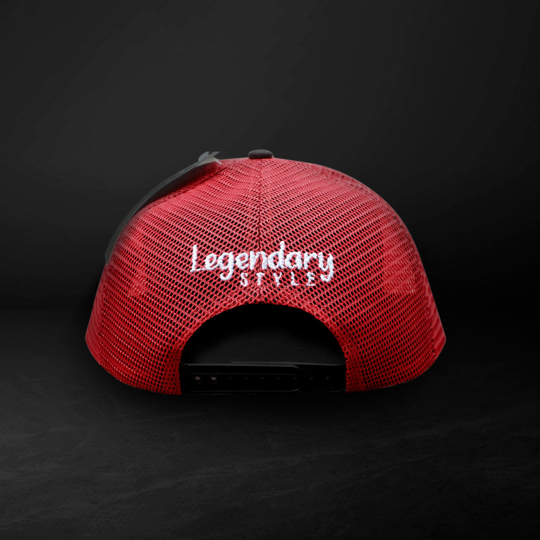 Legendary Snapback Trucker Hat - Red