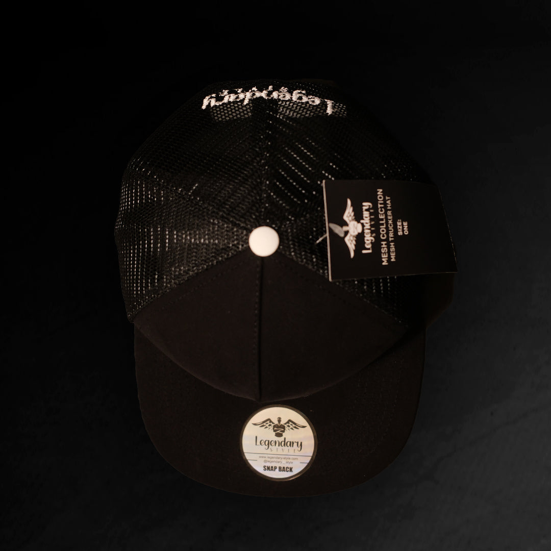 Legendary Snapback Trucker Hat - Black